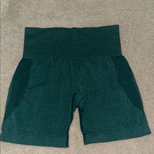Women's Green High-Waisted Shorts